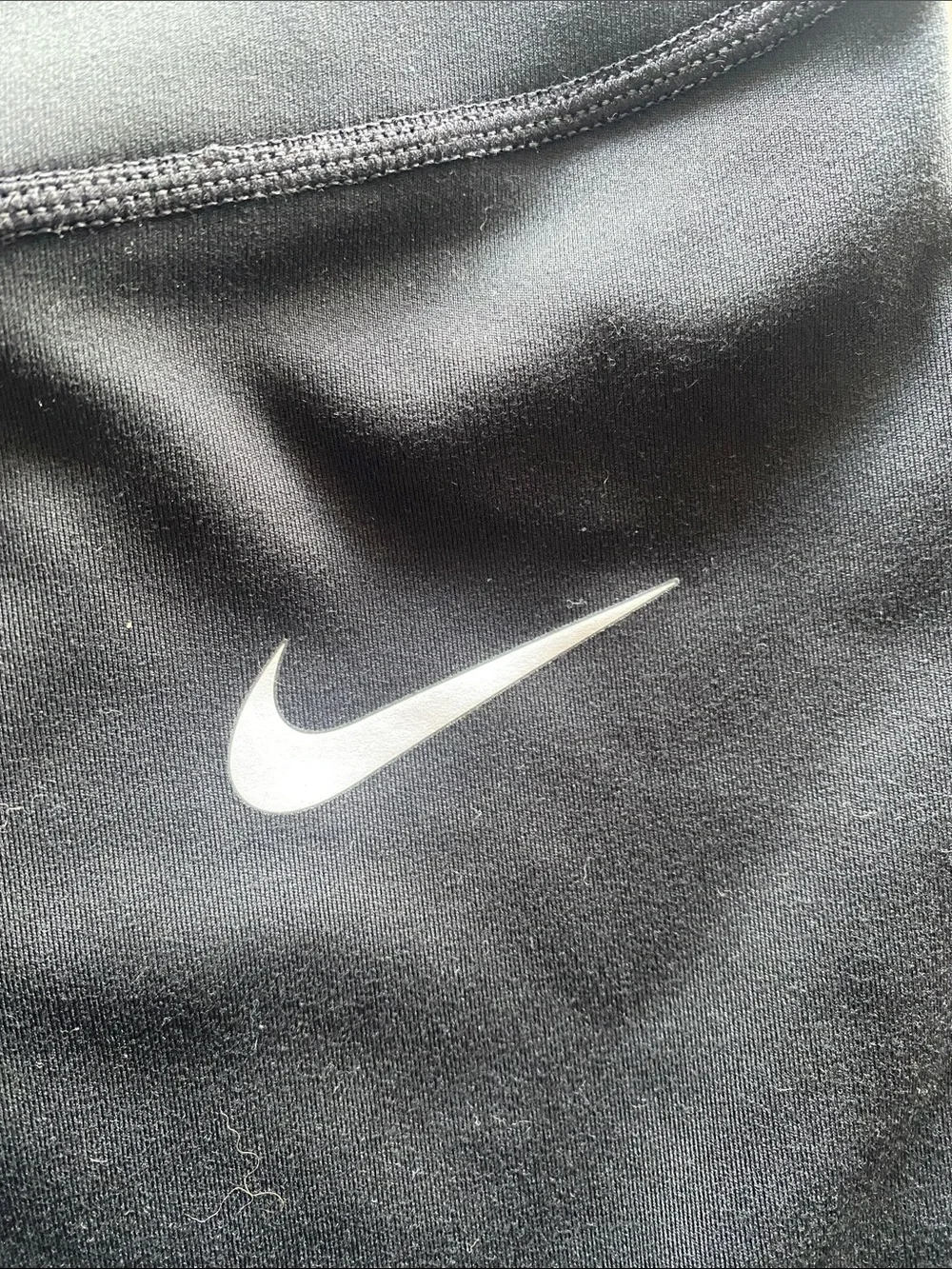 Nike Black Leggings with White Swoosh - Picture 2 of 8
